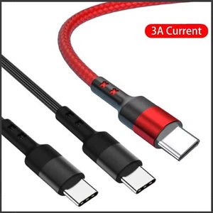 USB C To USB C Fast Charger PD 100W Dual Type C Charging Data Sync USB Cable - Zdjęcie 1 z 22
