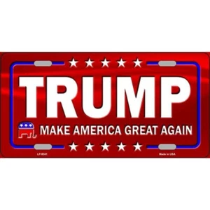 Etiqueta de matrícula de motocicleta Trump Make America Great Again novedad - Imagen 1 de 1