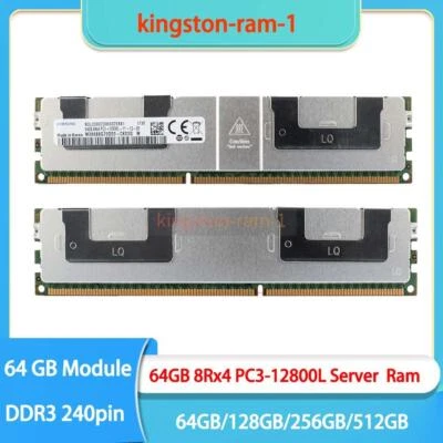 Samsung 64GB/128/256GB PC3-12800L DDR3-1600 LRDIMM Reg ECC Server Ram 240pin lot - Image 1 of 4