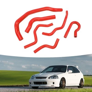 6 Pcs Radiator Coolant Hose Silicone Coolant Transfer Tube Kit Part For - Picture 1 of 12