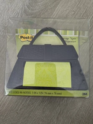 Post-it Pop Up Note Dispenser BLACK Purse Pocketbook Handbag for 3" x 3" pads - Image 1 of 2