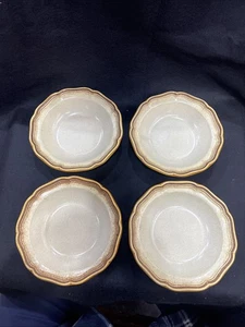 VNTG Mikasa Stoneware Whole Wheat Granola E8000 Fruit Berry Dessert Bowls 7 1/4" - Picture 1 of 6