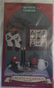 SANTA'S COOKIES Pattern WALL HANGING QUILT or STOCKING Calico Garden NEW - Picture 1 of 5