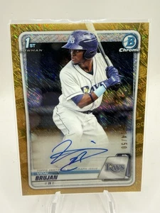 2020 Bowman Chrome Vidal Brujan Auto GOLD Shimmer REFRACTOR /50 - Bild 1 von 2