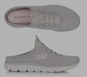SKECHERS Damen-Sabot Summits atmungsaktives Mesh Memory-Innensohle Gr.38 Grau - Bild 1 von 1