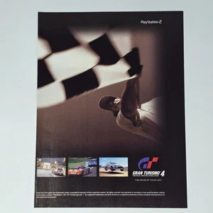 Gran Turismo 4 PlayStation 2 PS2 Checkered Flag Print Ad/Poster Promo Art - Picture 1 of 2