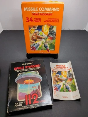 Space Invaders • Missile Command • Sears • Telegames • Box Only • Lot Of 2 - Image 1 of 4