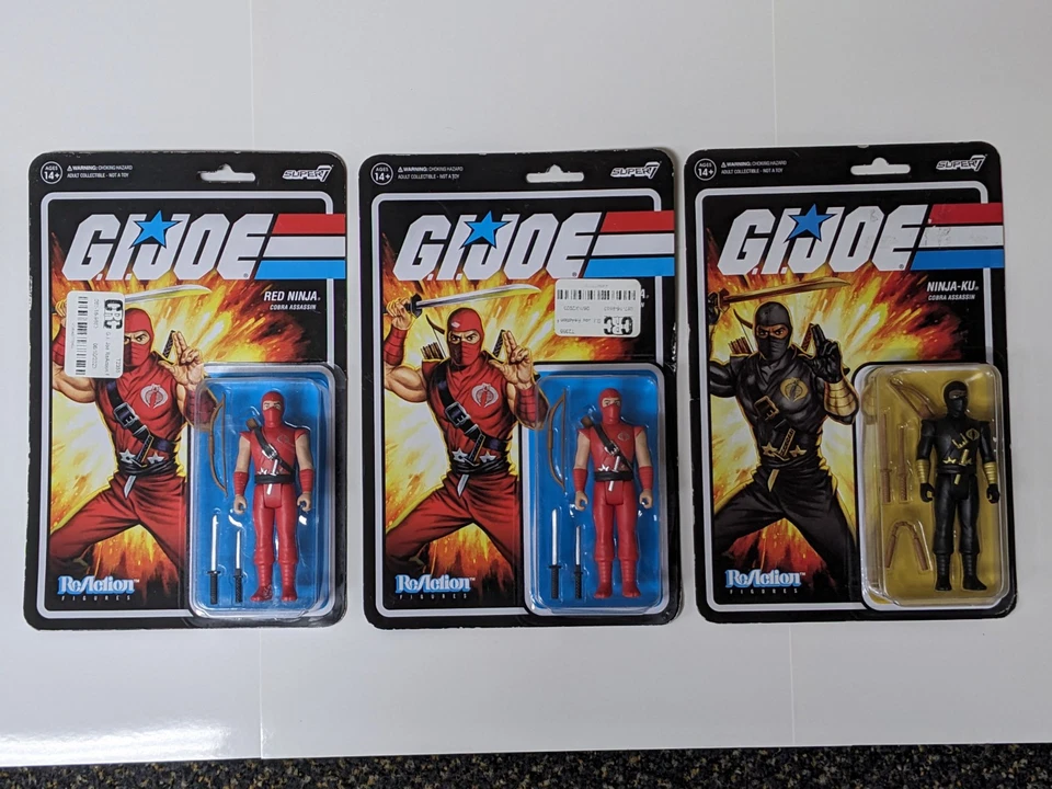 Super7 GI Joe ReAction Figures Ninja-Ku Cobra Assassin MOSC