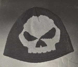 Gorra de motociclista Harley Davidson tejida gorro calavera, negra, talla 1 adulto - Imagen 1 de 5