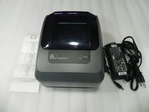 Zebra GK420t Thermal Label Printer USB/Ethernet GK42-102210-000- With AC Adapter - Picture 1 of 10
