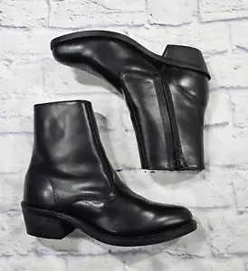 Botines Laredo PARA HOMBRES TALLA 7.5 EW 62001 Larga Distancia Cuero Negro Cremallera Lateral - Imagen 1 de 9