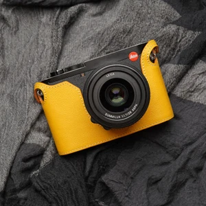 Echt Leder Kamera Halbtasche für LEICA Q2 Typ116 Kameratasche Schutzhülle - Bild 1 von 49