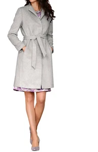 Amy Vermont Woll Mantel mit Bindegürtel grau Gr. 44, Gr. 46, Gr. 48 0919851713 - Picture 1 of 2