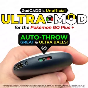 ULTRA MOD - Modified Pokémon GO Plus + Autocatcher and Sleep Tracker (Dim LEDs) - Afbeelding 1 van 10