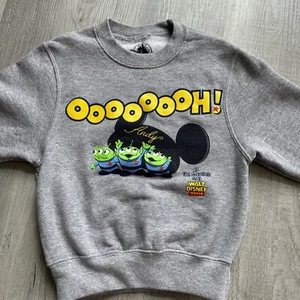 Disney World Toy Story Aliens Sweatshirt XS Gray Crewneck OOOOOOH Gently Worn - Picture 1 of 11