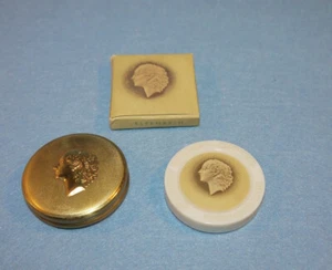 Vintage Puderdose Lohse Lelia Compact Metall + 2 x extra Einsatz Puderdose - Bild 1 von 14
