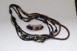 Beaded necklace, 5 strands with hair clasp - Picture 1 of 2