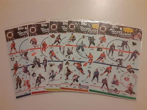 1997 Topps NHL Reusable Sticker Sheet Complete Set of 5 Sheets 60 Players BEEZER - Picture 1 of 7