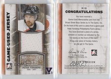 2011 ITG Broad Street Boys Series Game-Used Memorabilia 1/1 Peter Forsberg HOF