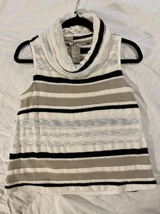 Anthropologie Dolan Left Coast Turtleneck Knit Sleeveless Sweater Womens Small - Picture 1 of 9