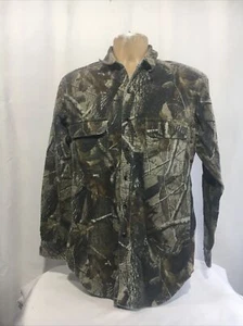 Vintage Wrangler Pro Gear Flannel Shirt Mens Medium Realtree Camo Hunting Heavy - Picture 1 of 7