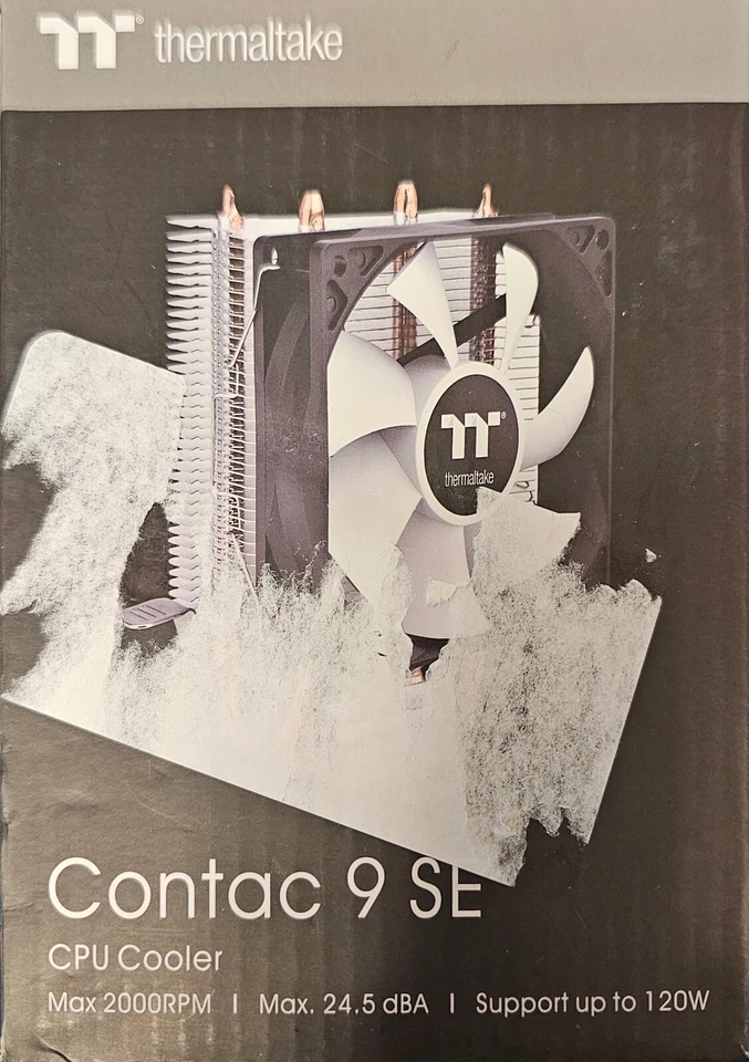 Thermaltake Contac 9 SE CPU Cooler 120w 92mm PWM 33CFM 24.5dB CL-P106-AL09WT-A