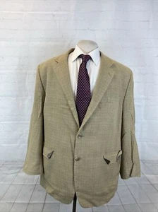 SPRING/SUMMER Chaps Men's Beige Silk Blazer 48L $395 - Picture 1 of 10