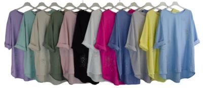 Rose Design Diamante Summer Top For Women with Intricate Rose Detailing Diamante - Image 1 of 4