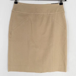 Banana Republic Bleistiftrock Damen 0 hellbraun Stretch Rückenschlitz Business Freizeit - Bild 1 von 8