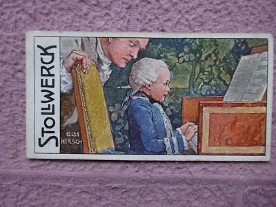 STOLLWERCK (GERMANY CHOCOLATE) FAMOUS PEOPLE GRUPPE 442 #5 WOLFGANG MOZART nr GD - Image 1 of 2