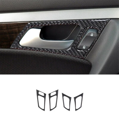 4Pcs Carbon Fiber Interior Door Handle Cover Trim For Acura TL 2004-2008 - Imagem 1 de 4