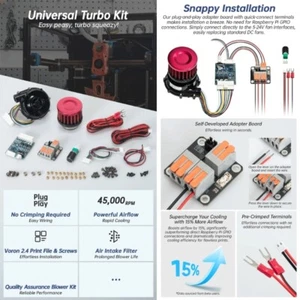 3D Printer Enhancement Turbos Kit 45000RPM Powerful Blower Brushless Centrifugal - Afbeelding 1 van 8