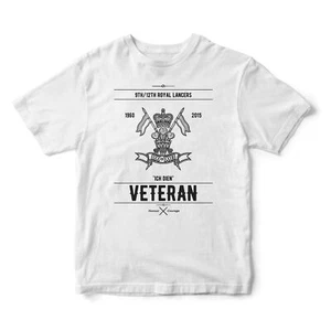 T-shirt veterano P.I.G HM British Armed Forces 9°/12° Royal Lancers *037* - Foto 1 di 24