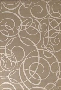 Contemporary Brown/ Ivory Abstract Nepalese Modern Handmade Living Room Rug 6x9 - Picture 1 of 12