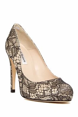 $375 L.k. Zapato de tacón Bennett Pump Harley negro de encaje talla 41-10 plataforma oculta Foto 1 de 3