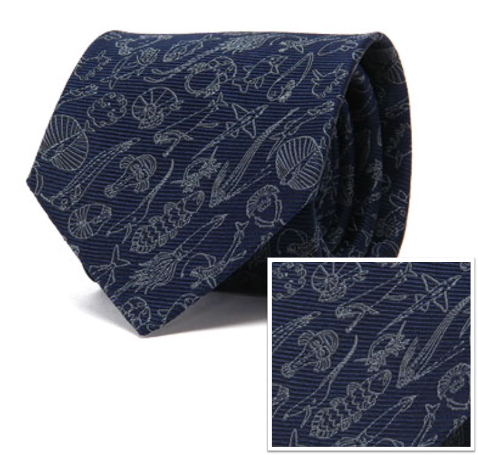 Maravillas del Mar Profundo: Corbata de Seda Premium con Varias Criaturas Marinas - Regalo Único Foto 1 de 4