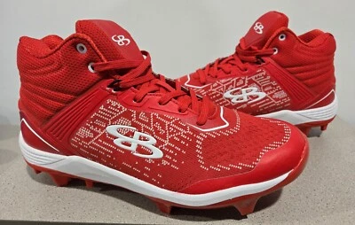 Мужские литые бутсы Boombah красно-белые размер 7,5 - Изображение 1 из 4