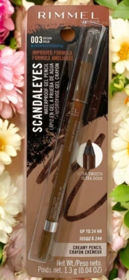 Rimmel 24Hr Waterproof Gel Pencil Ultra Smooth Creamy 003 Brown 0.04oz Sealed - Image 1 of 3