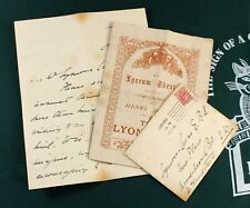 1909 Brief von Henry Irving Sohn zu Künstler Seymour Lucas + Original Programm