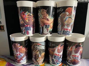 1992 USA Olympic Basketball Dream Team McDonald's Collector Cups - LOT OF 7 - Picture 1 of 4