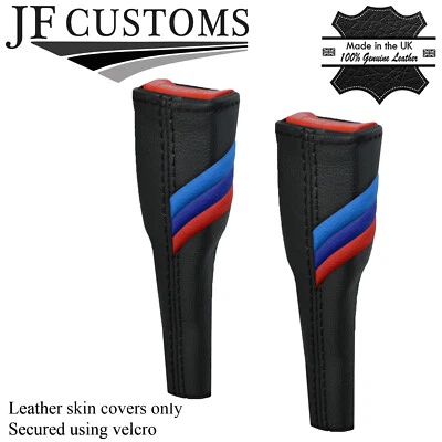 BLACK STITCH TRI STRIPE 2X SEAT BELT LONG COVERS  FOR BMW Z4 E85 E86 2002-2008 - image 1 of 4