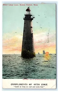 Cartoline Minot Ledge Lighthouse Boston Harbor Massachusetts Otto Coca-Cola A7 - Foto 1 di 2