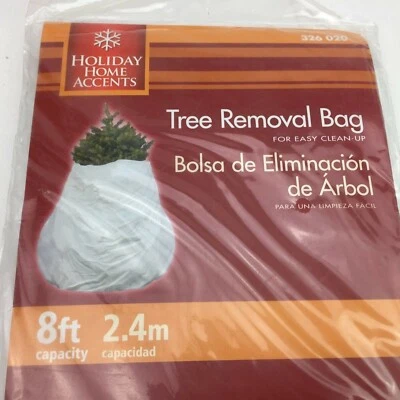 Holiday Home Accents Disposable Tree Removal Bag 8ft Capacity Easy Clean-Up - Image 1 of 4