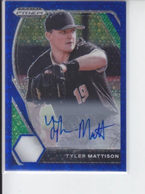 2021 Prizm Draft Tyler Mattison Blue Disco Auto /25 SP Tigers PDP104 - Image 1 of 2