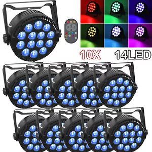 140W 14LED Par Light DMX RGBW Strobe Stage Lighting Disco Wash Halloween Lights - Picture 1 of 18