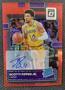 2022-23 Donruss Optic Basketball Rated Rookie Choice Red Auto Scotty Pippen Jr