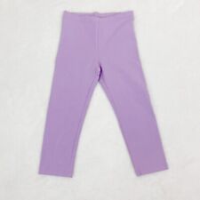 Tea Collection Girls Capri Leggings Size 7 Solid Light Purple Cotton Blend