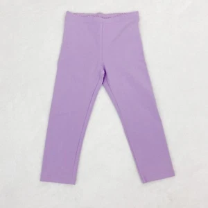 Tea Collection Girls Capri Leggings Size 7 Solid Light Purple Cotton Blend - Picture 1 of 7