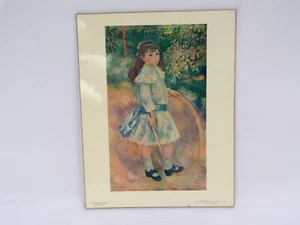 National Gallery of Art Renoir "Girl With Hoop" Board Mount Litho 15" x 11" D25 - Picture 1 of 9