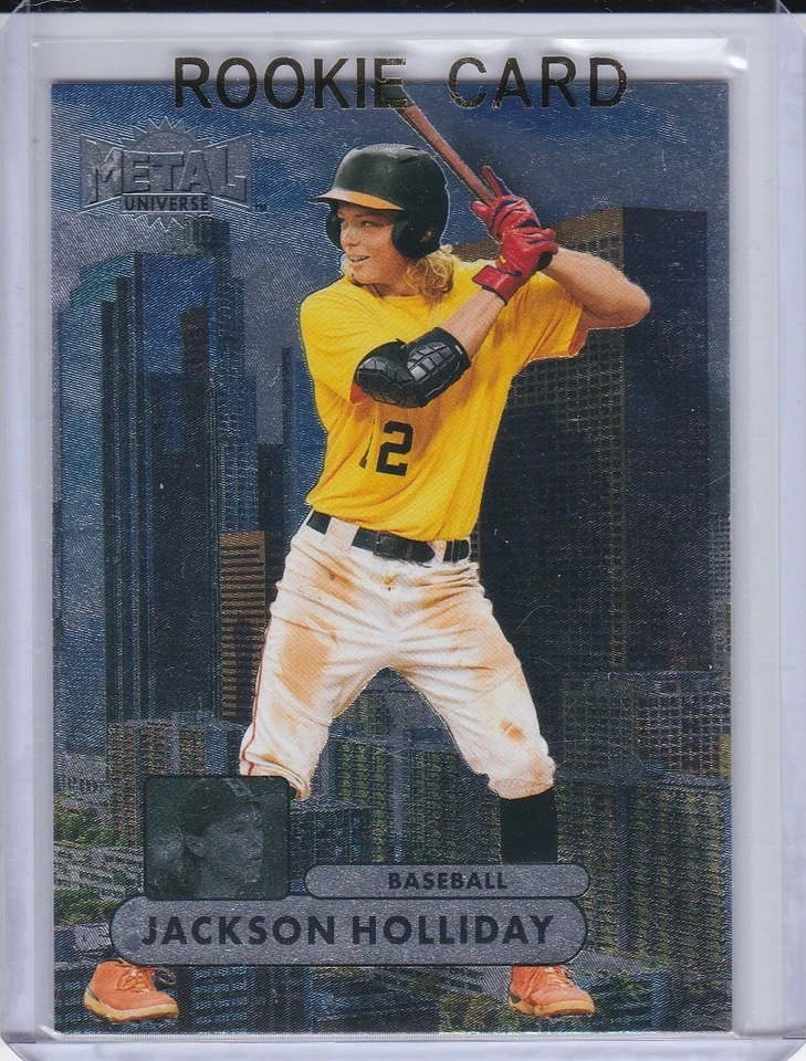 JACKSON HOLLIDAY ROOKIE CARD 2022 Metal Universe Baseball BALTIMORE ORIOLES RC - Image 1 of 2